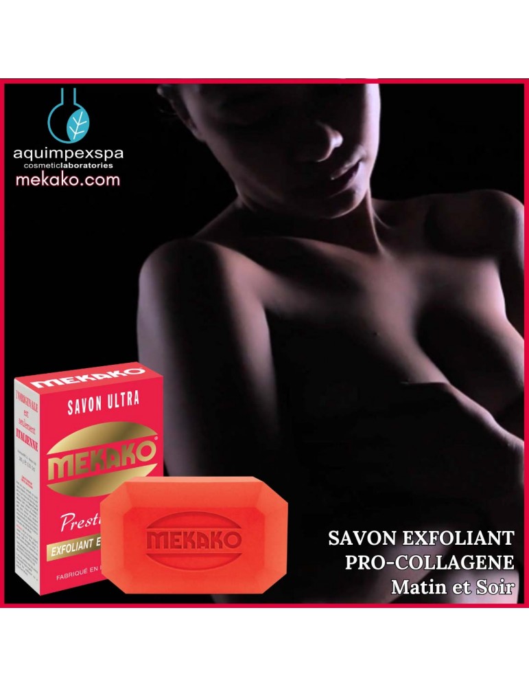 MEKAKO Savon Exfoliant et Eclaircissant – Prestige15Plus 200g