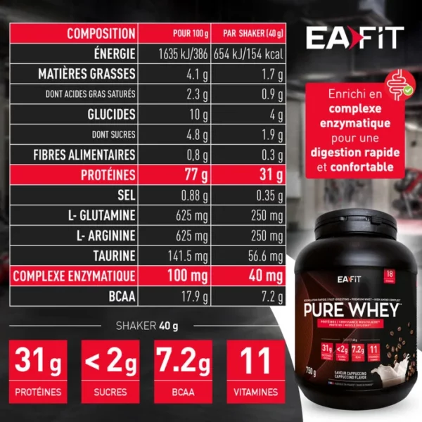 EAFIT Pure Whey Cappuccino 750gr
