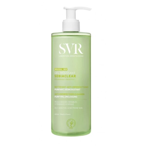 SVR SEBIACLEAR Gel Moussant Nettoyant Sans Savon 400ml