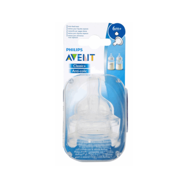 AVENT Tétine pour Préparations Epaissies +6mois x2